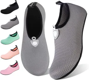 WateLves Water Shoes for Womens Mens Barefoot Quick-Dry Aqua Socks for Beach Swim Surf Yoga Exercise New Translucent Color Soles