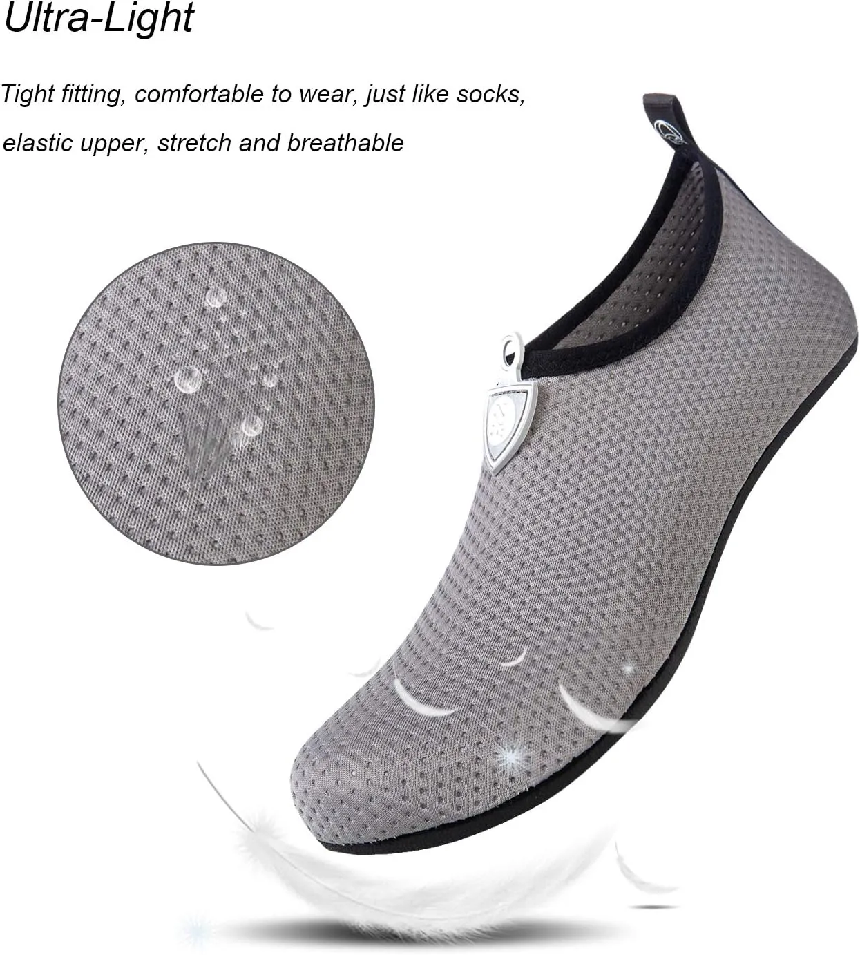 WateLves Water Shoes for Womens Mens Barefoot Quick-Dry Aqua Socks for Beach Swim Surf Yoga Exercise New Translucent Color Soles