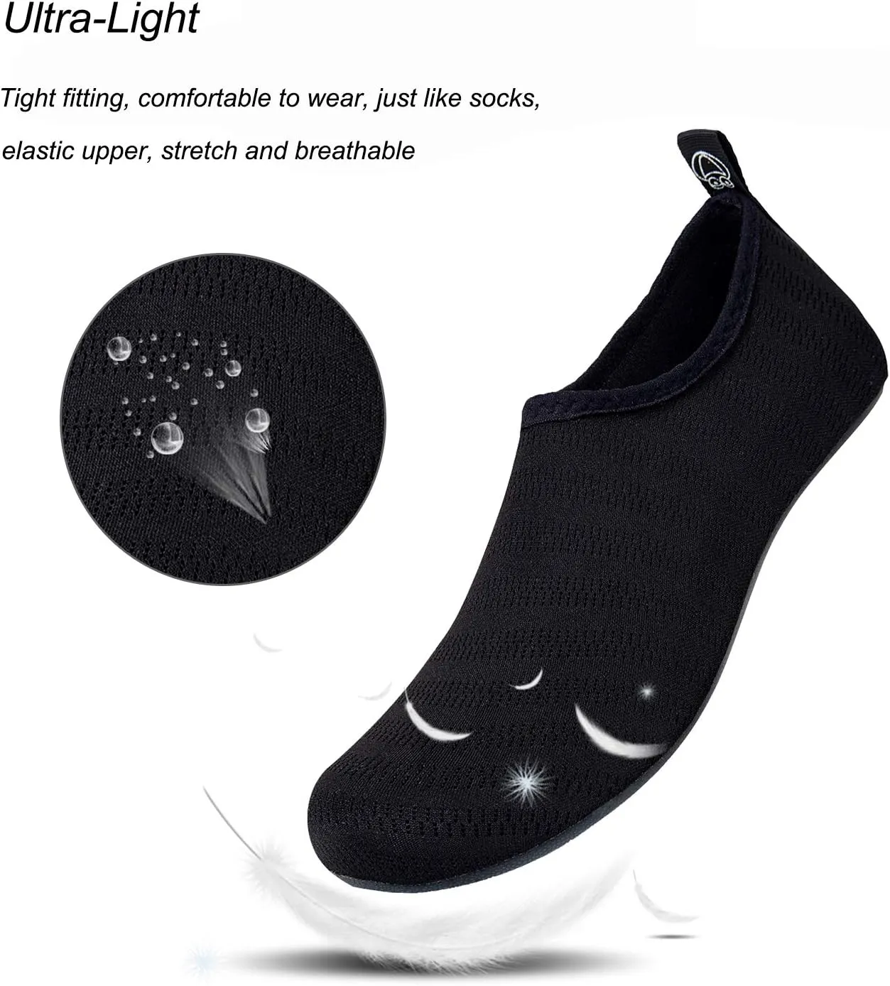 WateLves Water Shoes for Womens Mens Barefoot Quick-Dry Aqua Socks for Beach Swim Surf Yoga Exercise New Translucent Color Soles