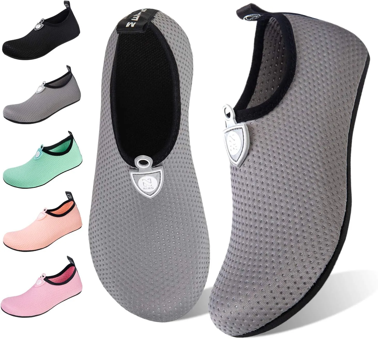 WateLves Water Shoes for Womens Mens Barefoot Quick-Dry Aqua Socks for Beach Swim Surf Yoga Exercise New Translucent Color Soles