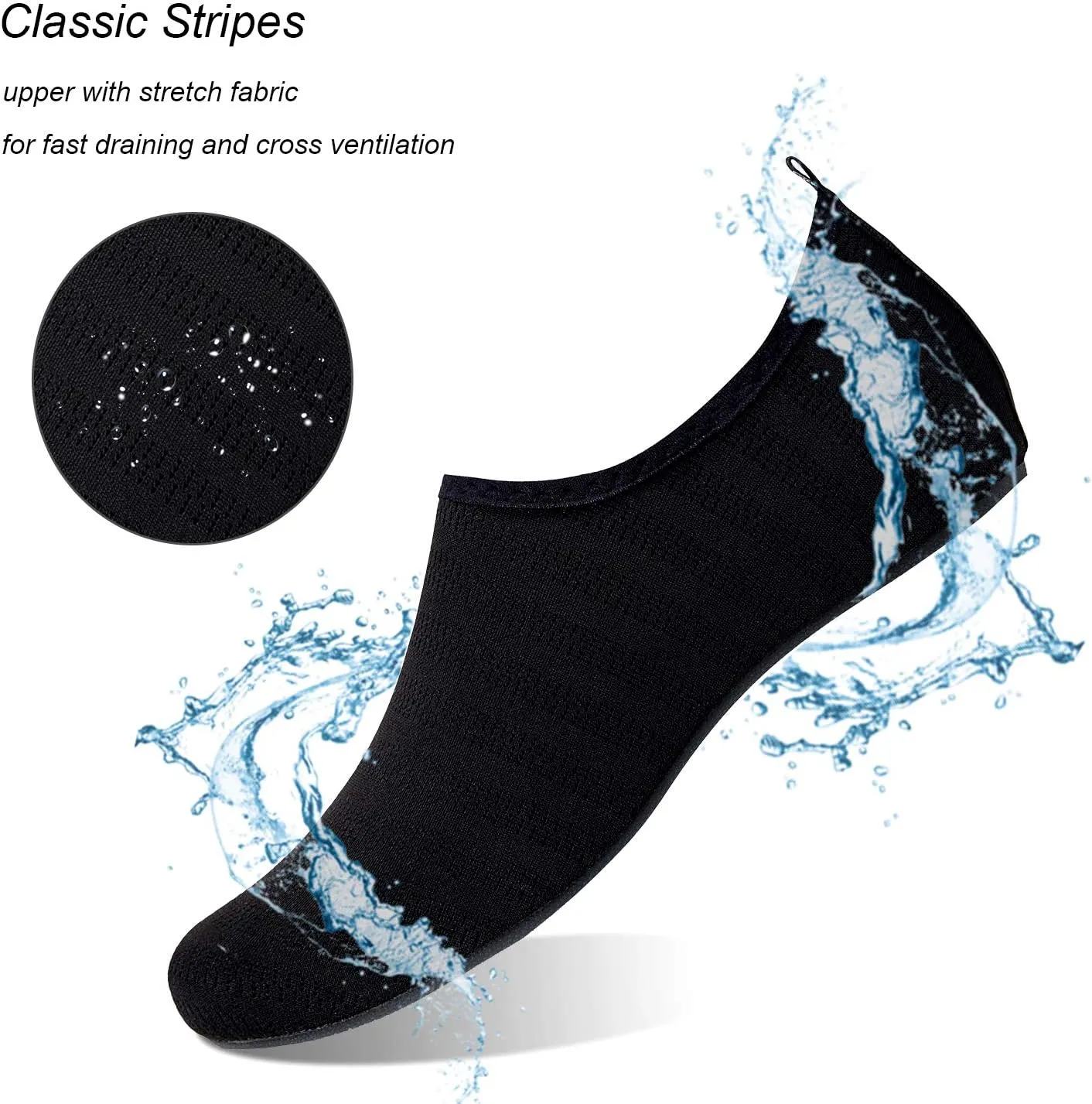 WateLves Water Shoes for Womens Mens Barefoot Quick-Dry Aqua Socks for Beach Swim Surf Yoga Exercise New Translucent Color Soles