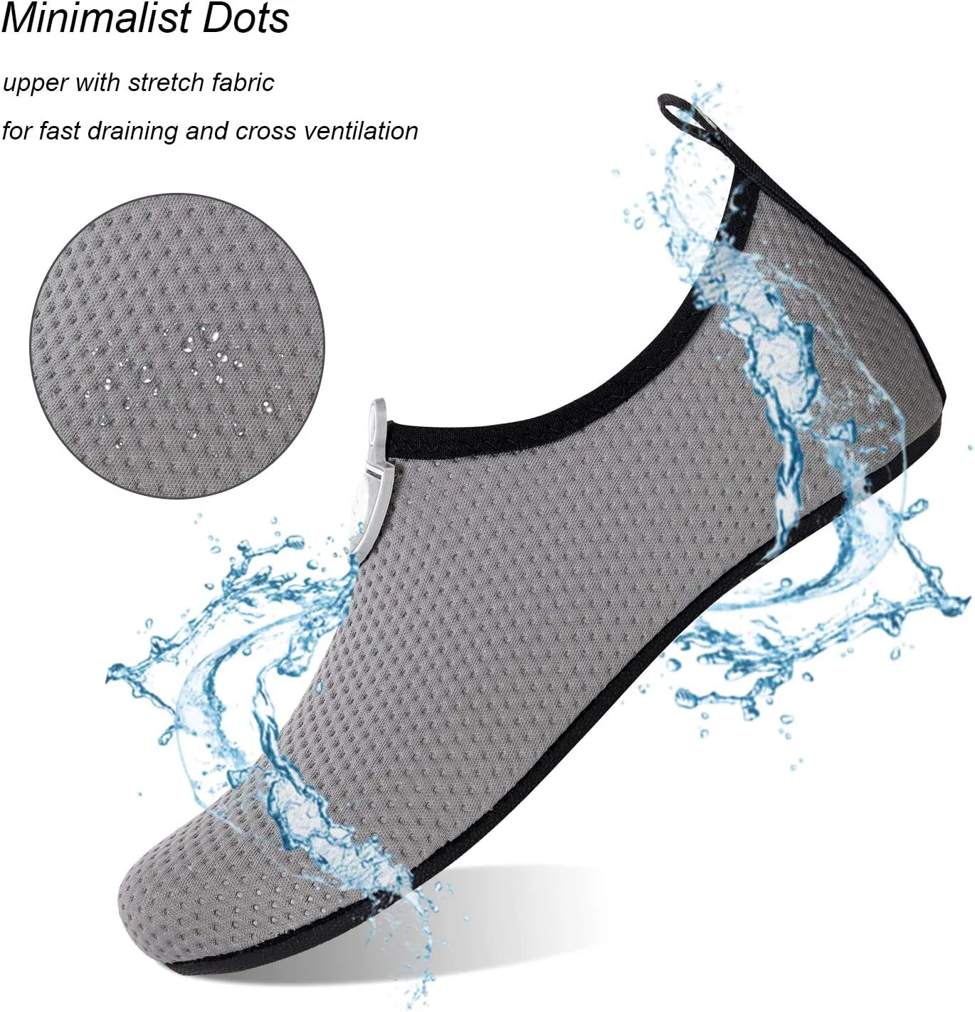 WateLves Water Shoes for Womens Mens Barefoot Quick-Dry Aqua Socks for Beach Swim Surf Yoga Exercise New Translucent Color Soles