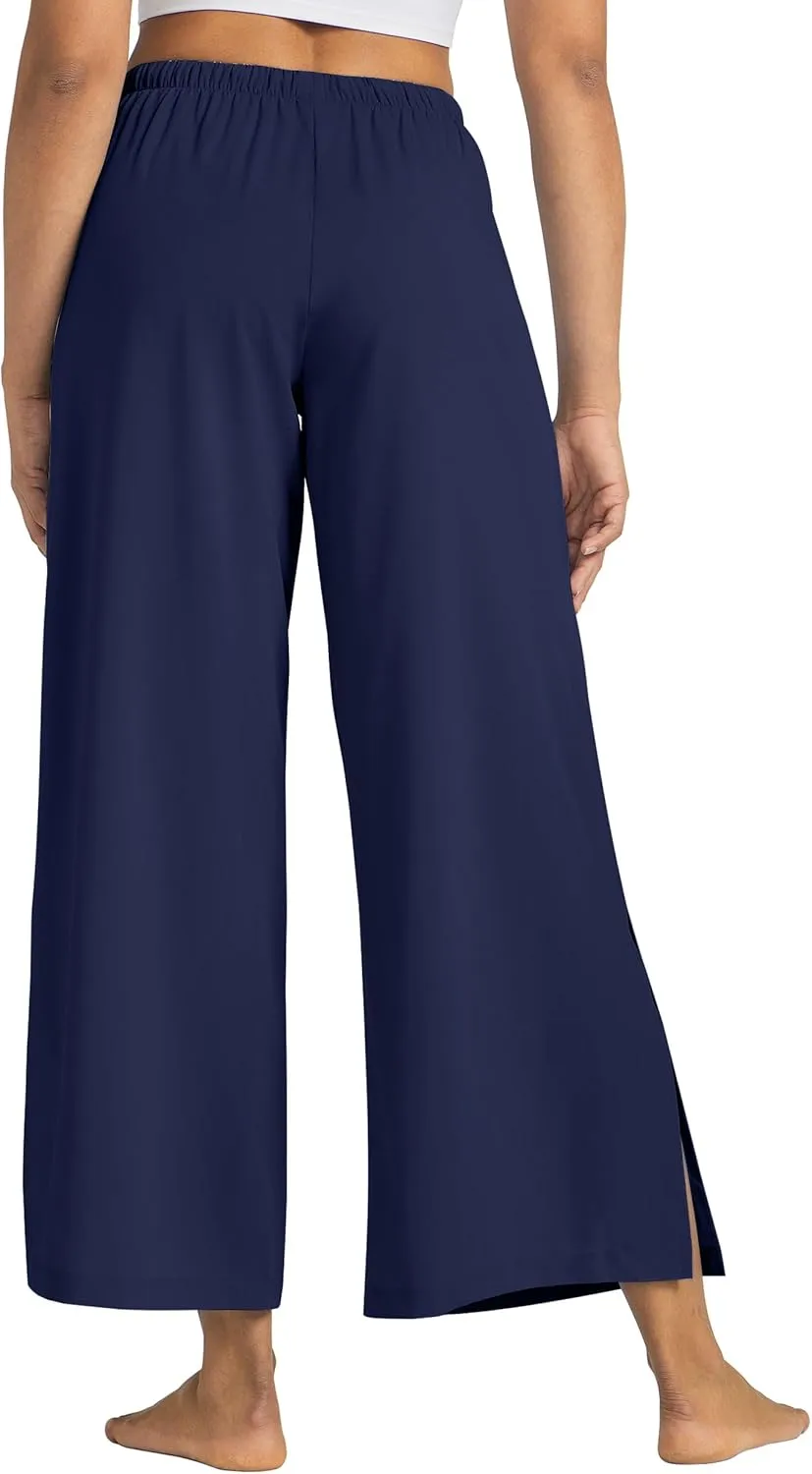 Willit Women's Wide Leg Pants UPF 50  Swim Beach Pants Lightweight Travel Pants Quick Dry Sun Protective