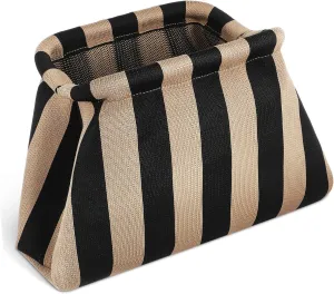 Women Clutch Bag Multi Functional Tote Purse with Strap Stylish Evening Handbag for Daily Use Compact Design for Dinner Parties and Formal Events and Striped Pattern