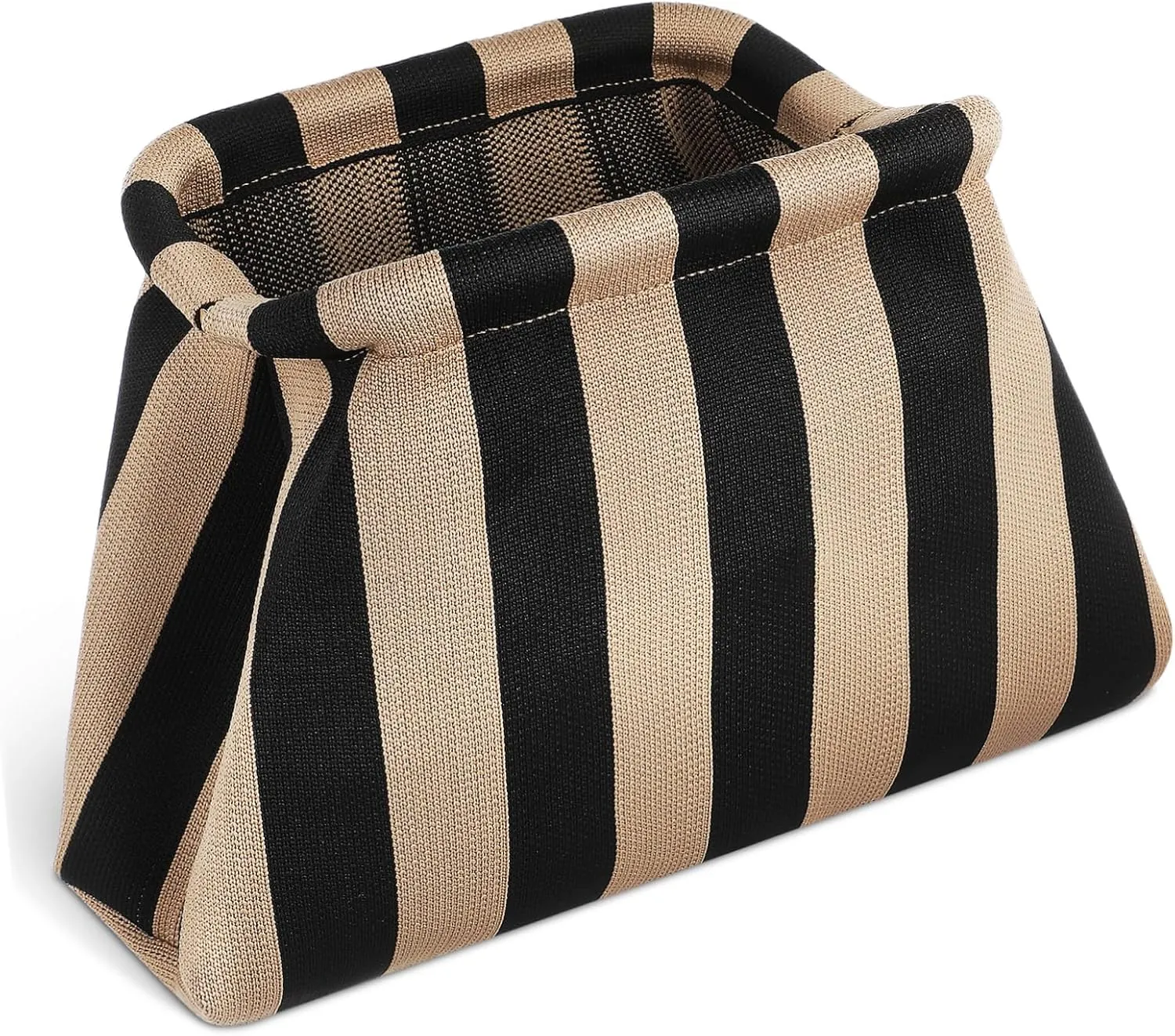 Women Clutch Bag Multi Functional Tote Purse with Strap Stylish Evening Handbag for Daily Use Compact Design for Dinner Parties and Formal Events and Striped Pattern