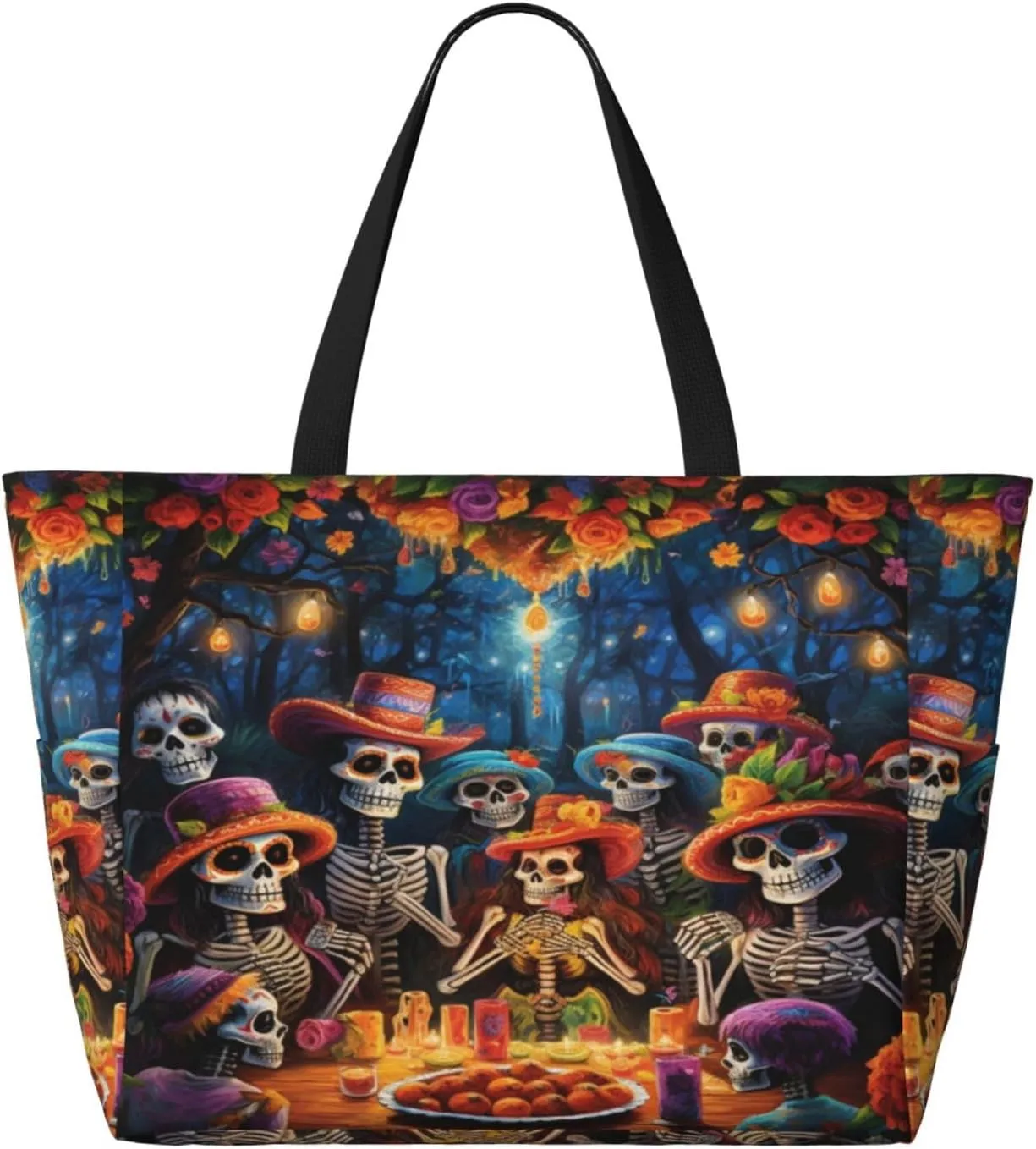 Women Large Beach Bag Travel Weekender Foldable Tote Bag for Pool Beach Vacation Gym
