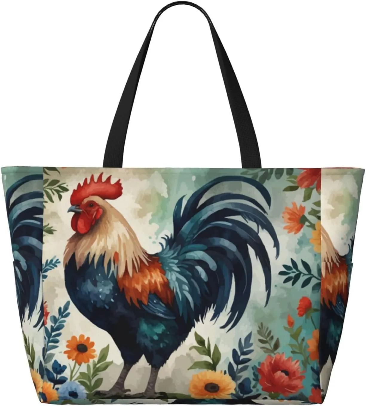 Women Large Beach Bag Travel Weekender Foldable Tote Bag for Pool Beach Vacation Gym
