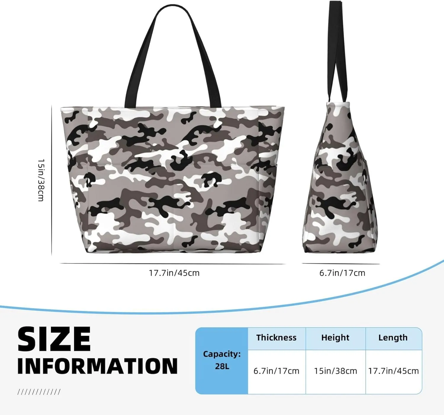 Women Large Beach Bag Travel Weekender Foldable Tote Bag for Pool Beach Vacation Gym