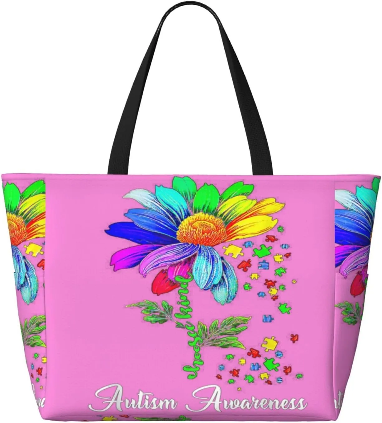Women Large Beach Bag Travel Weekender Foldable Tote Bag for Pool Beach Vacation Gym