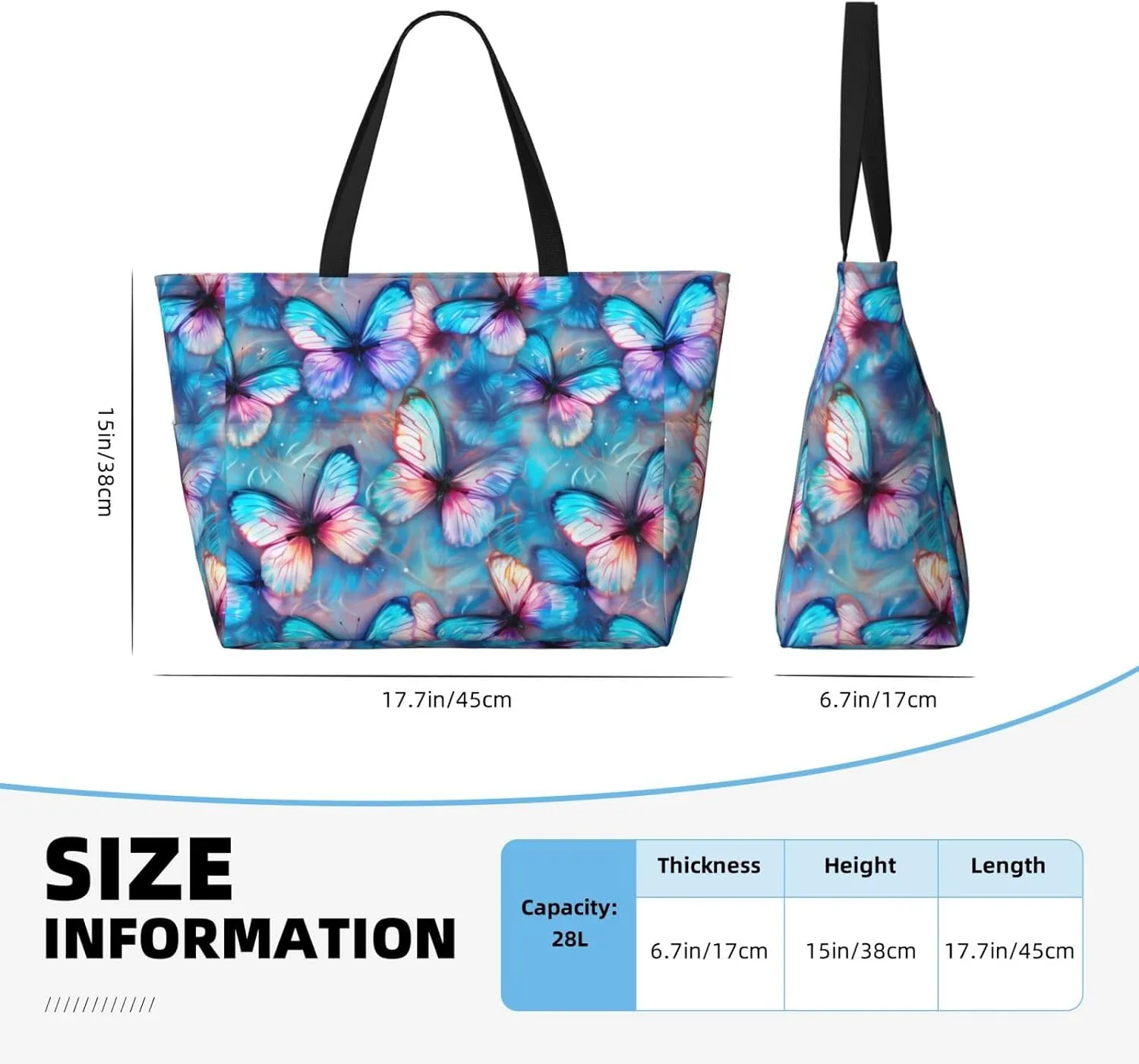 Women Large Beach Bag Travel Weekender Foldable Tote Bag for Pool Beach Vacation Gym