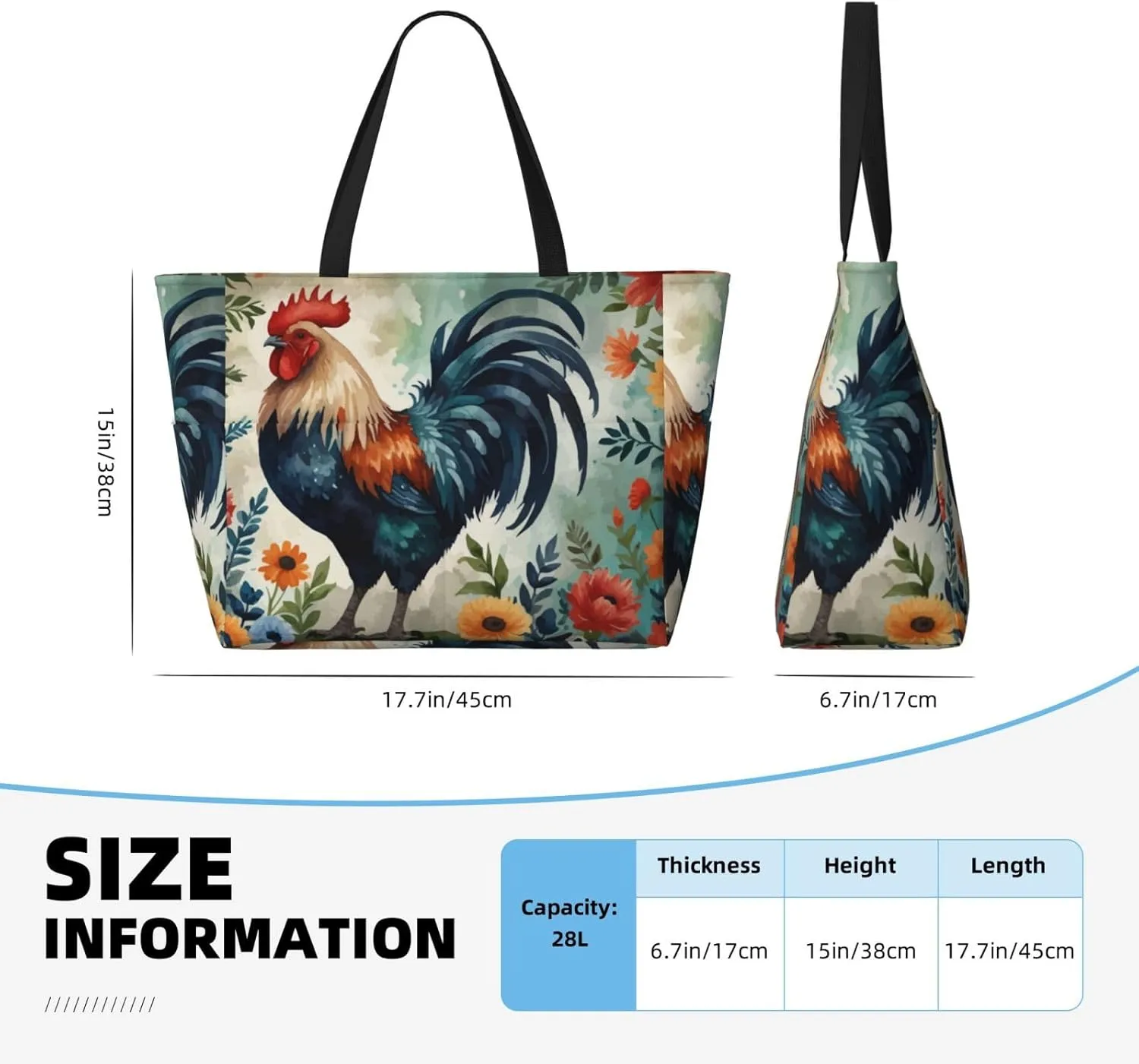 Women Large Beach Bag Travel Weekender Foldable Tote Bag for Pool Beach Vacation Gym