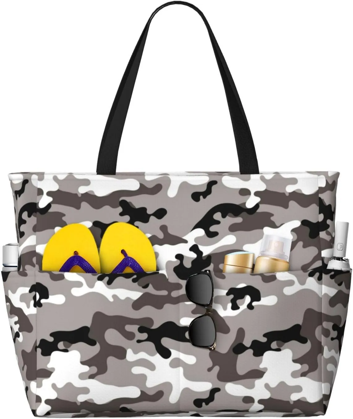 Women Large Beach Bag Travel Weekender Foldable Tote Bag for Pool Beach Vacation Gym