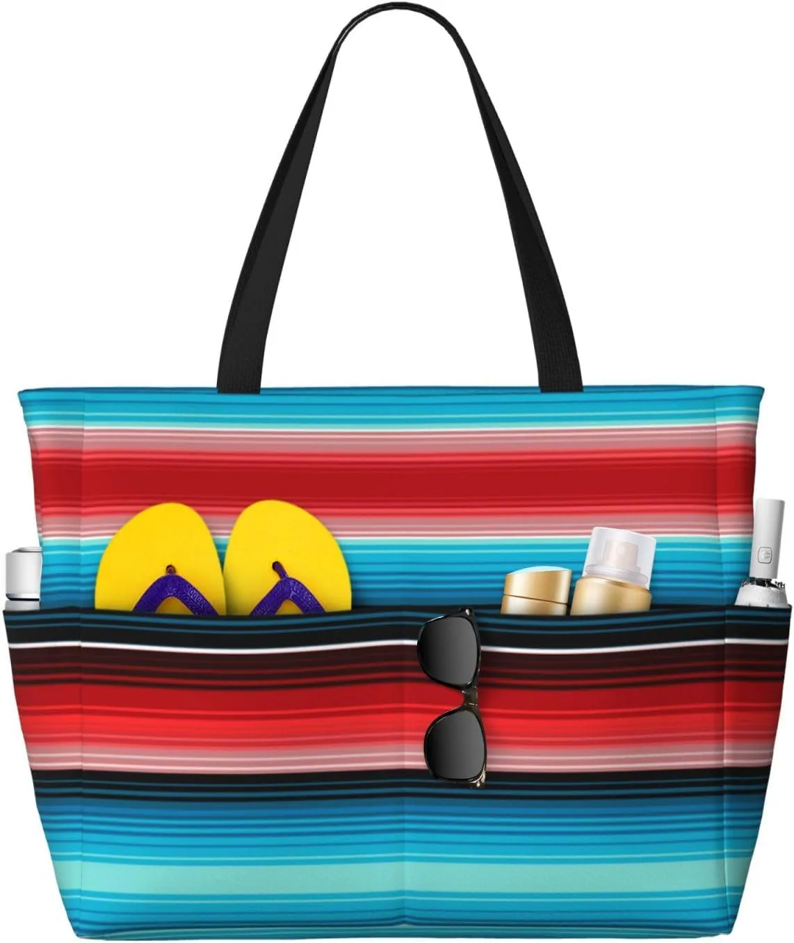 Women Large Beach Bag Travel Weekender Foldable Tote Bag for Pool Beach Vacation Gym