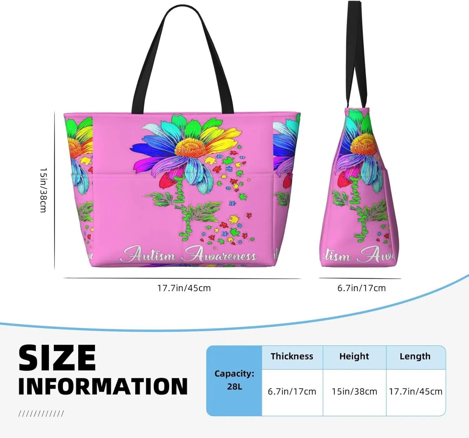 Women Large Beach Bag Travel Weekender Foldable Tote Bag for Pool Beach Vacation Gym