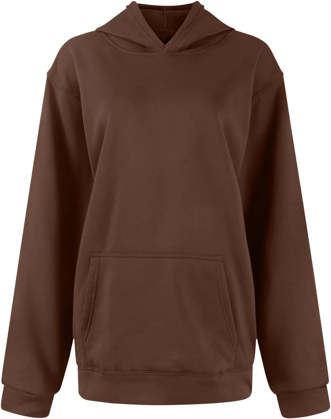 Women Oversized Hoodie Fleece Y2K Hoodie with Kangaroo Pockets Casual Fall Sweatshirts Long Sleeve Preppy Sweatshirt