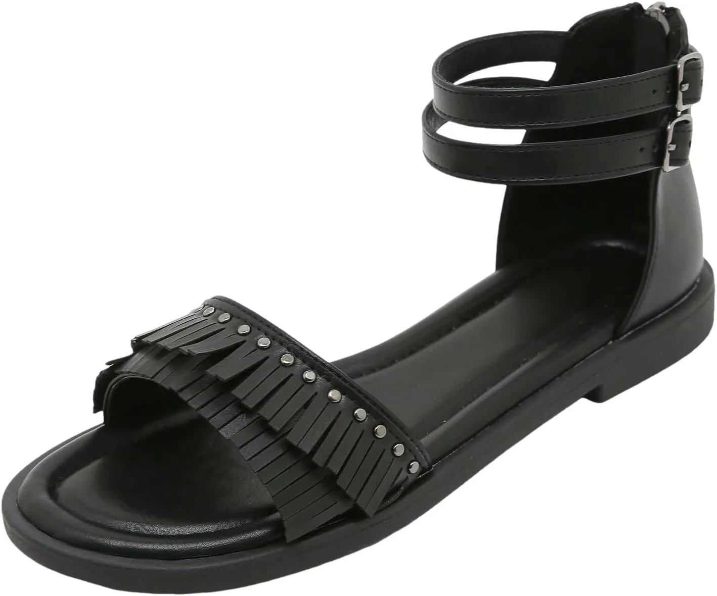 Women Strappy Flat Sandals Comfortable Flip Flop Open Toe Sandal Ankle Strap Casual Dressy Sandals Summer Beach Shoes