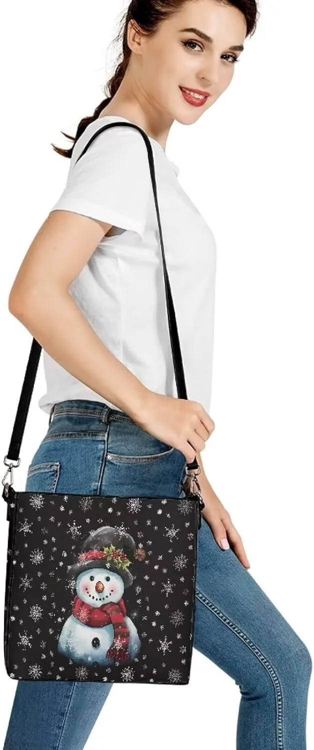 WomenLeather Bucket Bags Medium Universal Large Shoulder Tote Handbag with 2 Straps