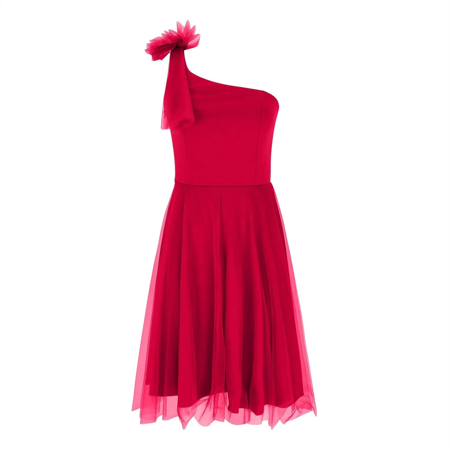 Women's 2025 Bohemian Summer Lace Mesh Solid One Shoulder Sleeveless Smocked Ruffle Tiered Beach Long Midi Dresses