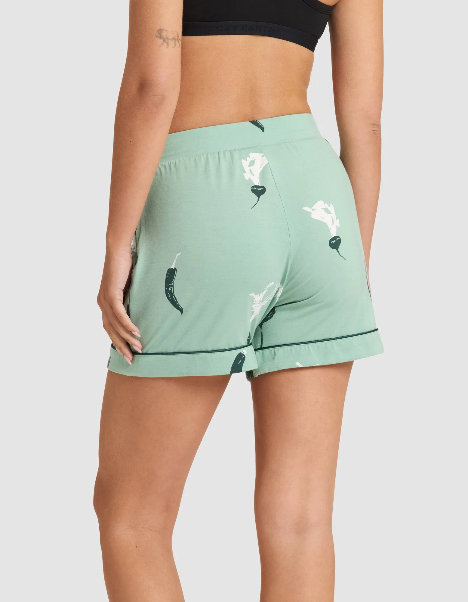 Women's Bamboo Stretch-Knit Pajama Short (Veggie)