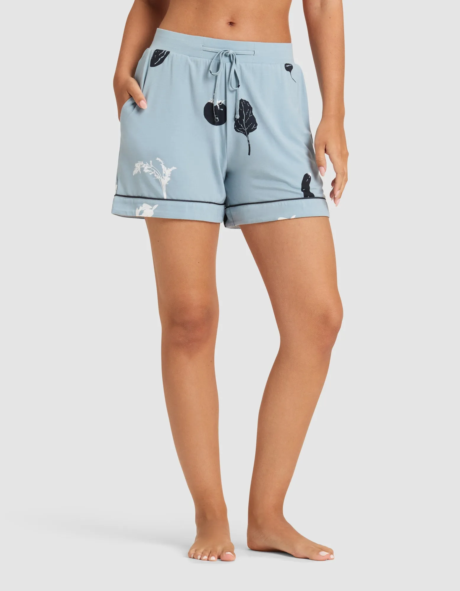 Women's Bamboo Stretch-Knit Pajama Short (Veggie)