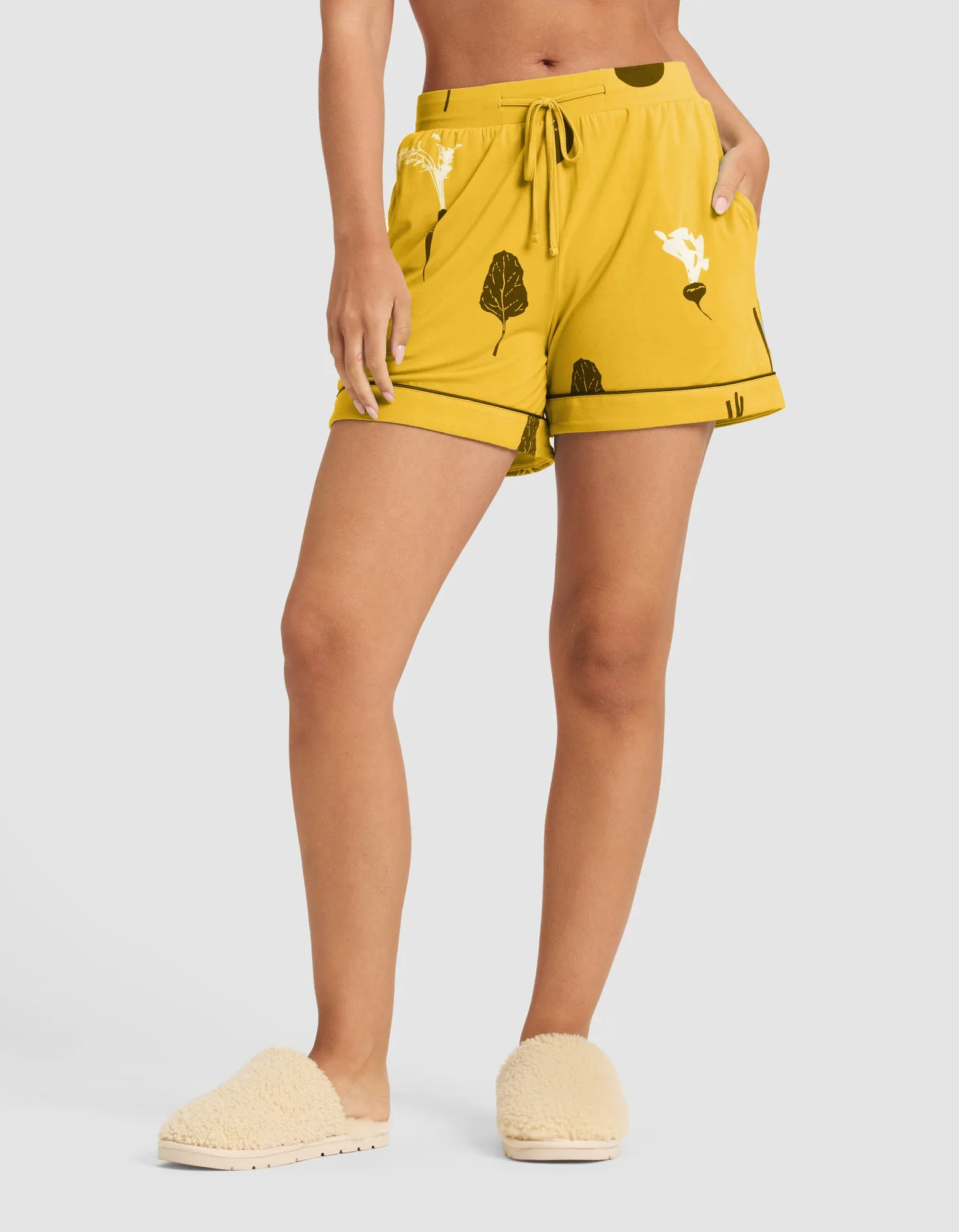 Women's Bamboo Stretch-Knit Pajama Short (Veggie)