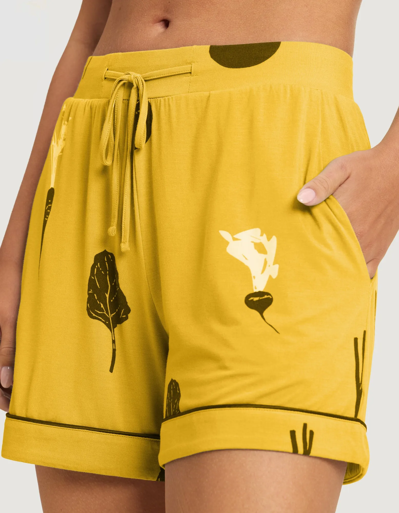 Women's Bamboo Stretch-Knit Pajama Short (Veggie)
