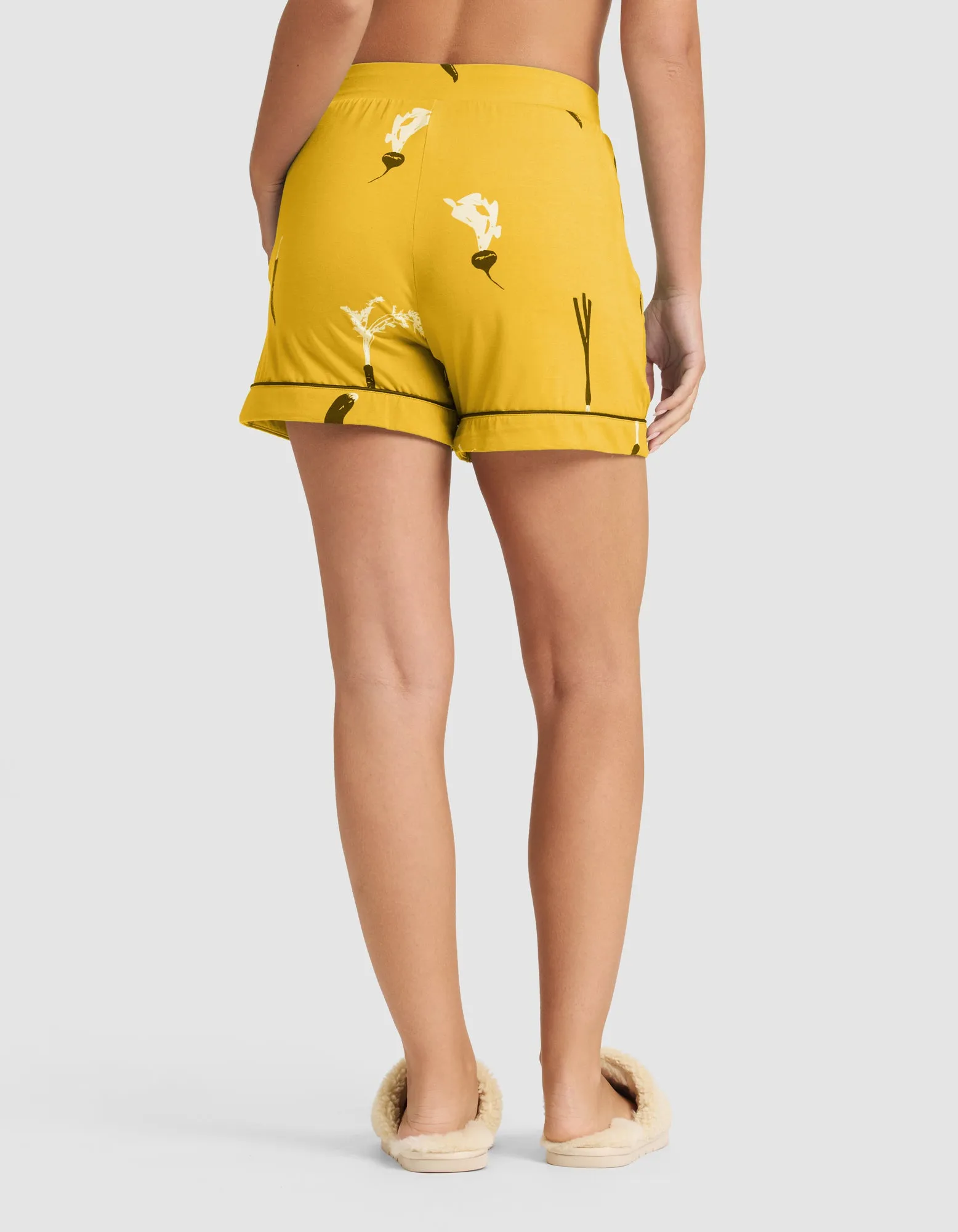 Women's Bamboo Stretch-Knit Pajama Short (Veggie)