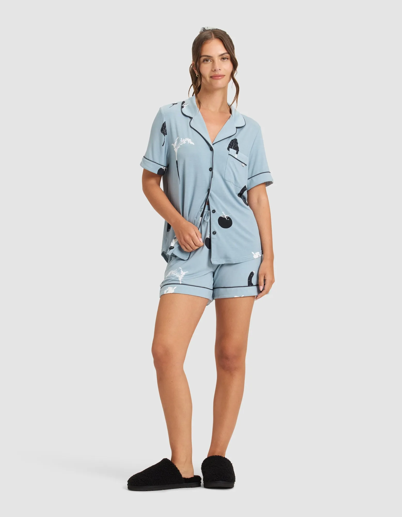 Women's Bamboo Stretch-Knit Pajama Short (Veggie)