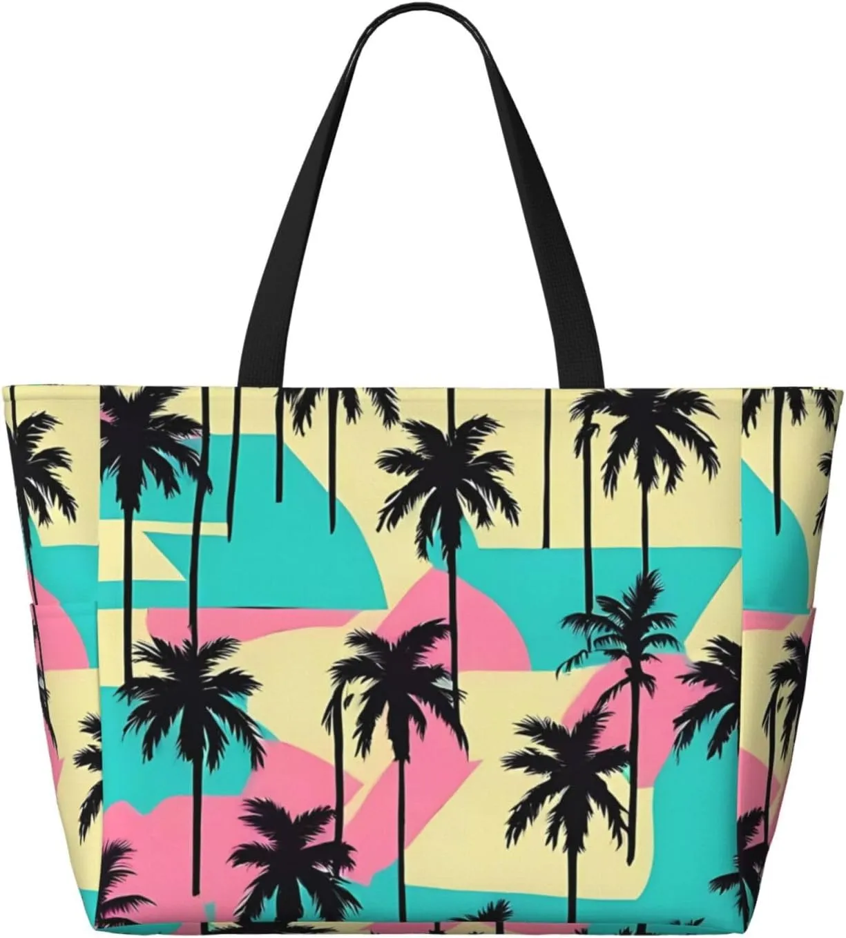 Women's Beach Travel Bags Large Waterproof Tote Bag with Pockets Sandproof Handbag for Beach Gym Vacation