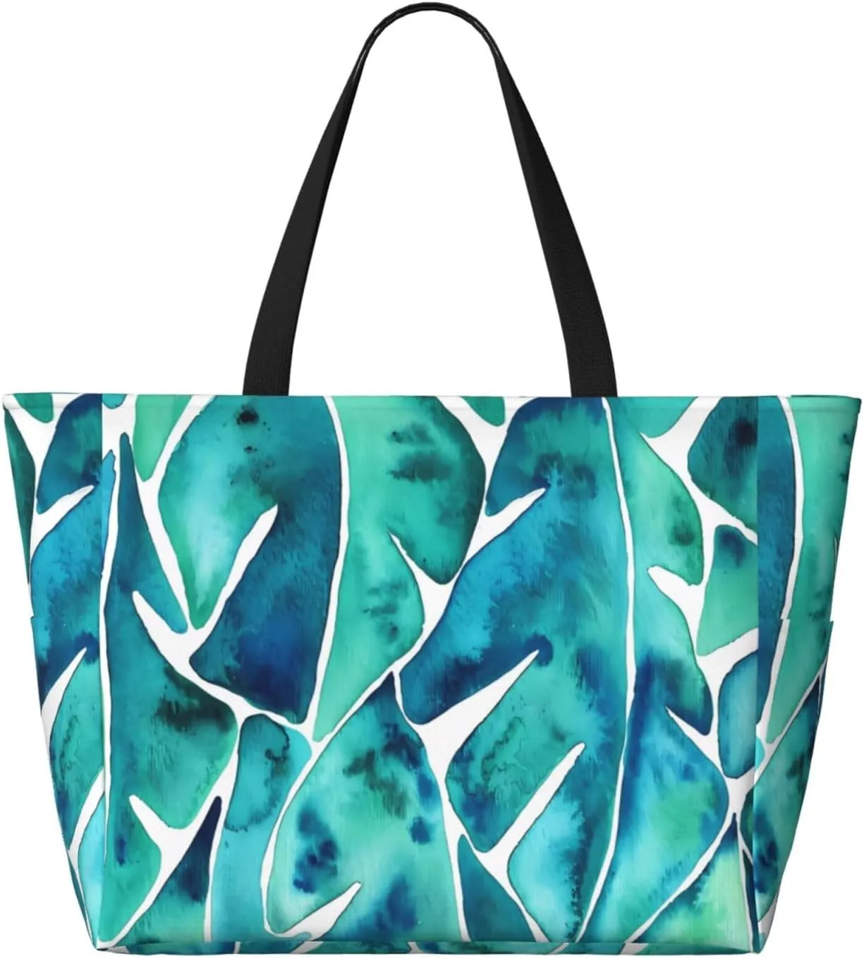 Women's Beach Travel Bags Large Waterproof Tote Bag with Pockets Sandproof Handbag for Beach Gym Vacation