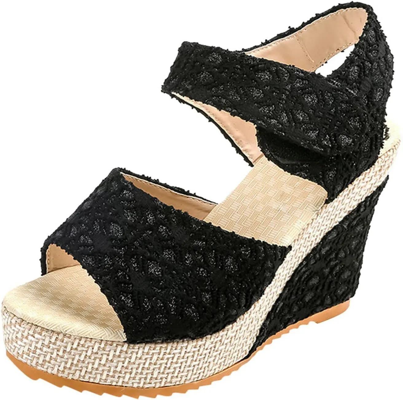 Womens Espadrilles Wedges Sandals Flat Sandals with Exposed Toe Heels Open Toe Tie Buckle Platform Ankle Strap Dress Shoes 2025