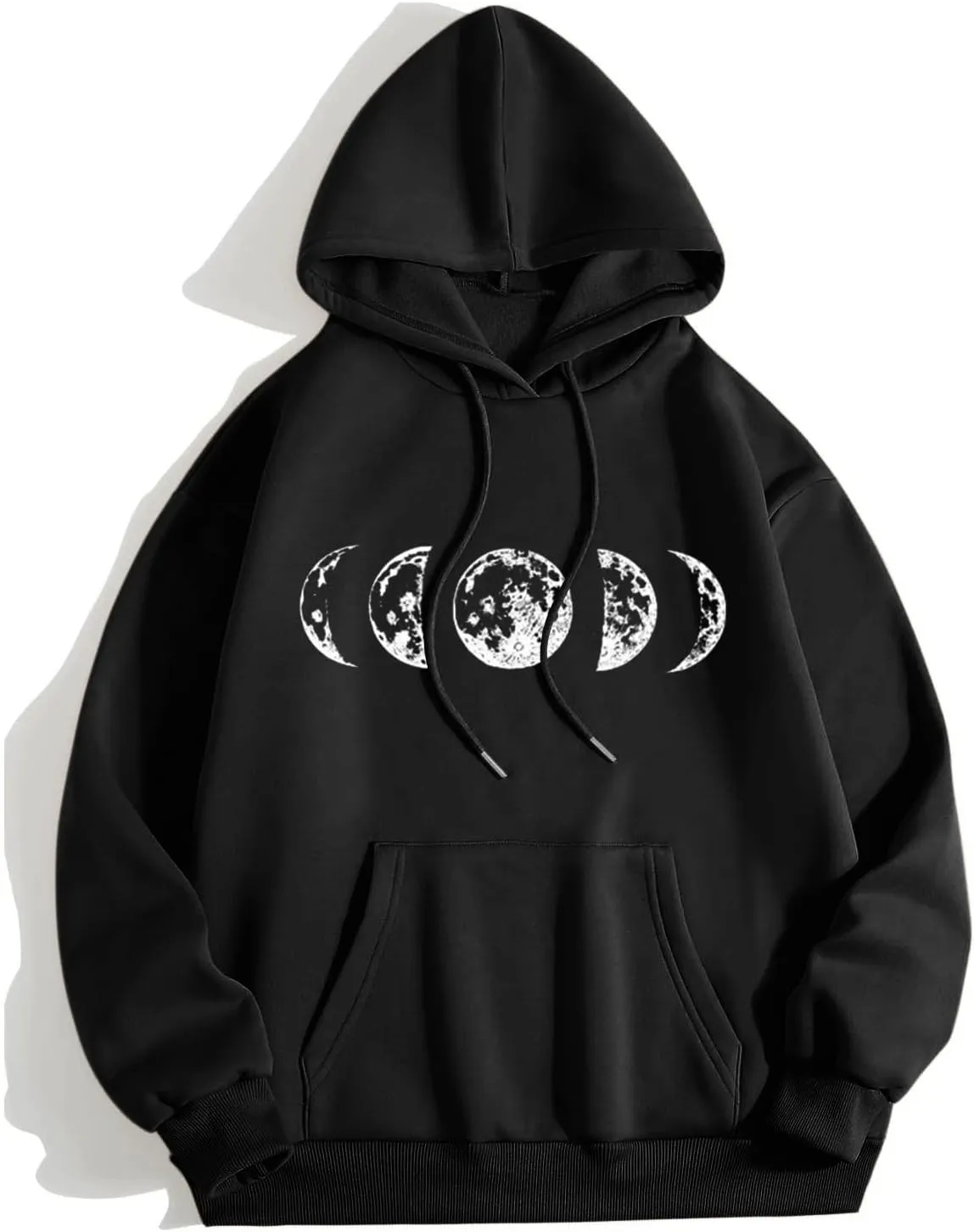 Womens Fall Oversized Print Hoodies Fleece Long Sleeve Sweatshirts Drawstring Pullover with Pocket Casual Outfits