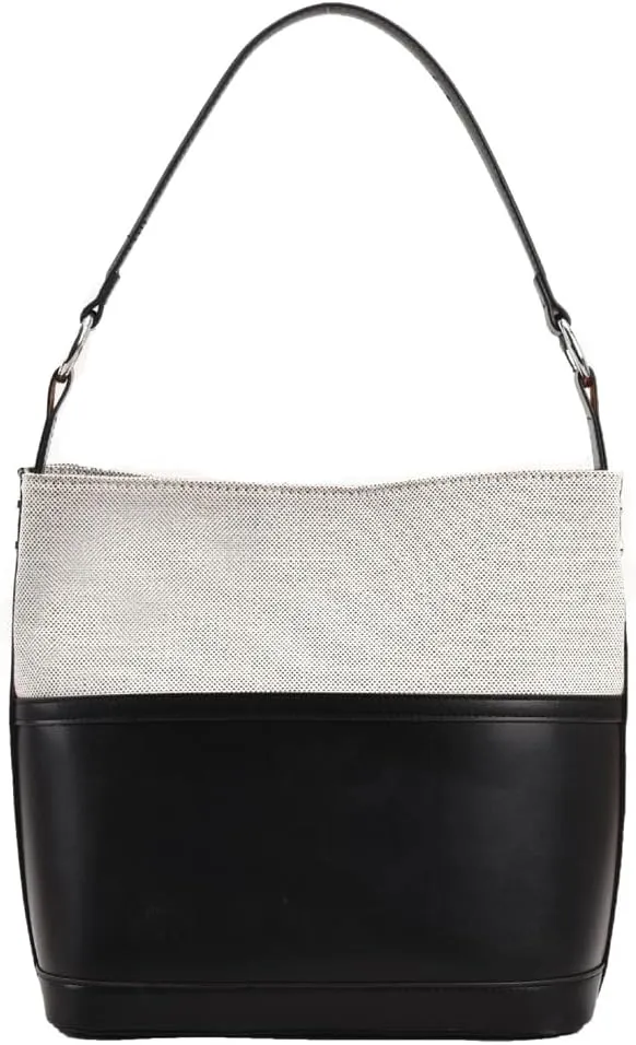 Womens Fashion Vegan Leather Shoulder Tote Bag Large Bucket Purse Splicing Top Handle Handbag Satchel Work