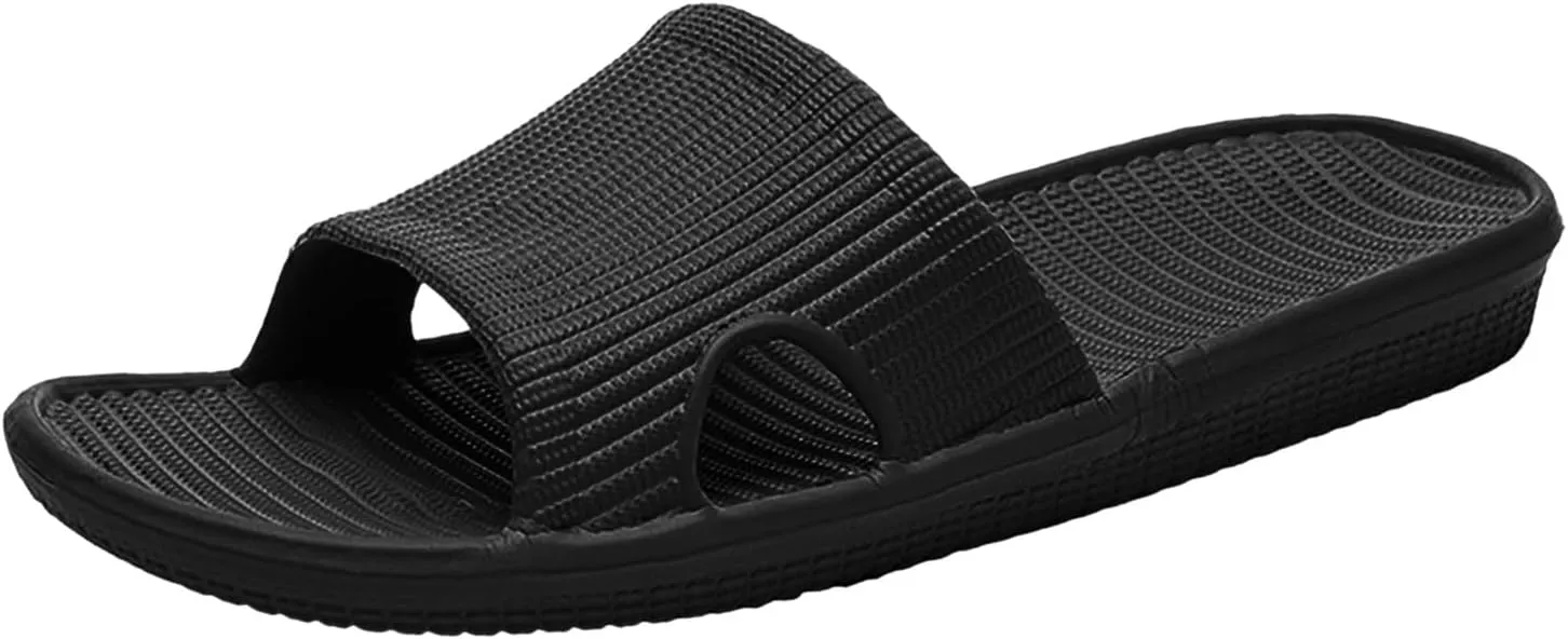 Womens Slides Open Toe Shower Shoes Bathroom Sandals Slim Sandals Women's Summer Beach Slides Sandals