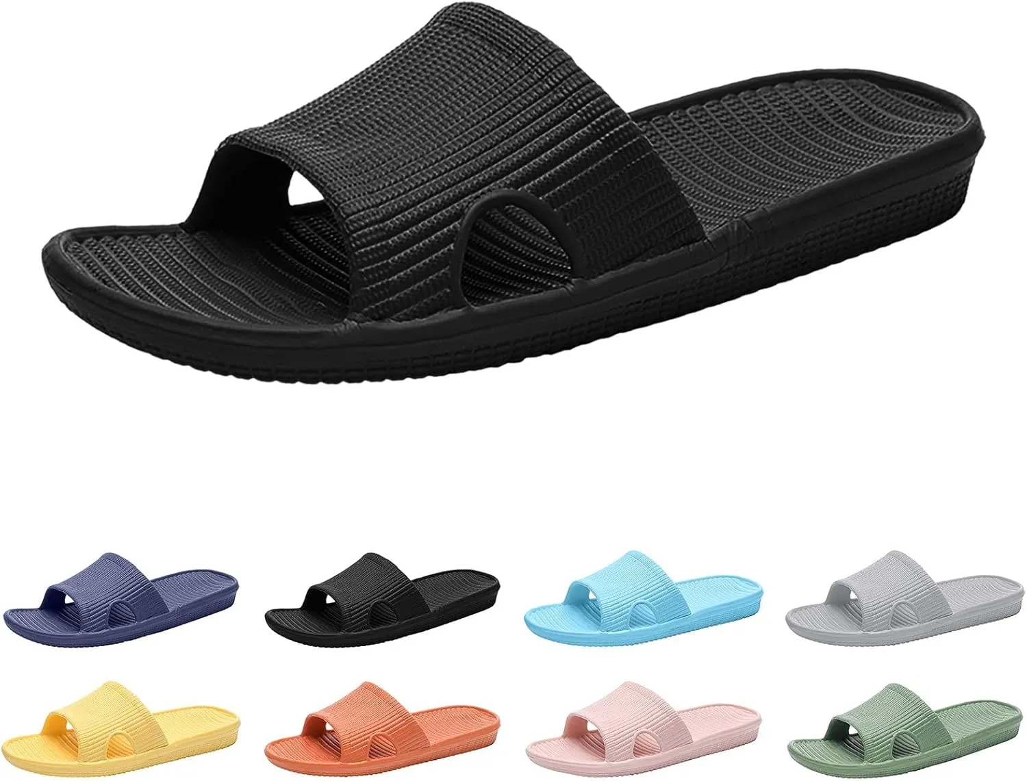 Womens Slides Open Toe Shower Shoes Bathroom Sandals Slim Sandals Women's Summer Beach Slides Sandals