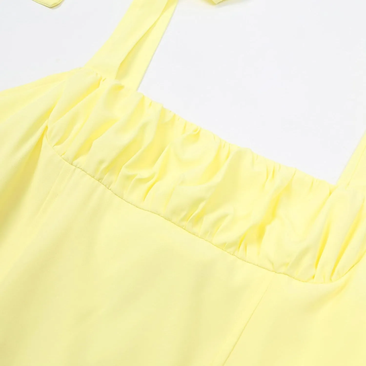 Women's Summer Casual Square Neck Dress Sleeveless High Waist A-line Midi Dresses