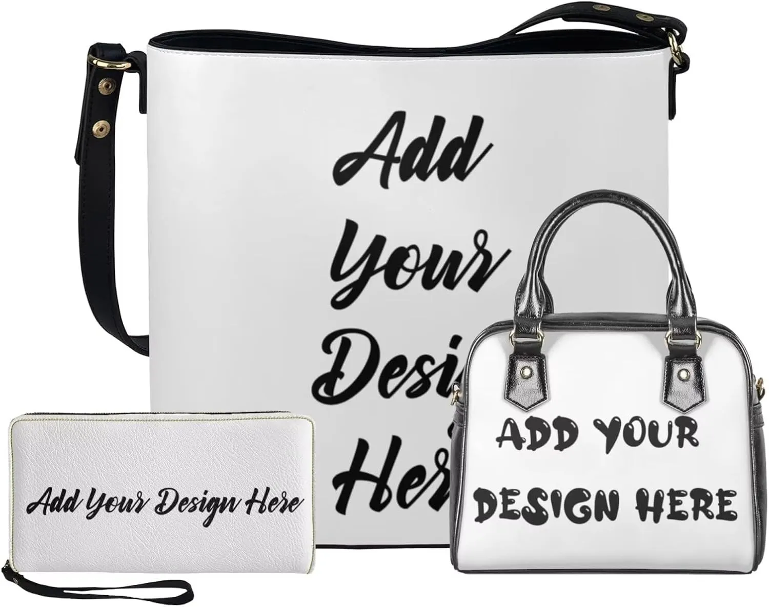 Women's Tote Bag Cross Body Purse and Matching Wallet 3 Piece Handbags Set PU Leather Hobo Bags for Women
