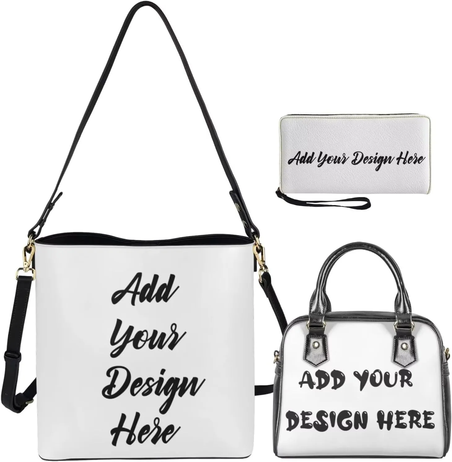 Women's Tote Bag Cross Body Purse and Matching Wallet 3 Piece Handbags Set PU Leather Hobo Bags for Women