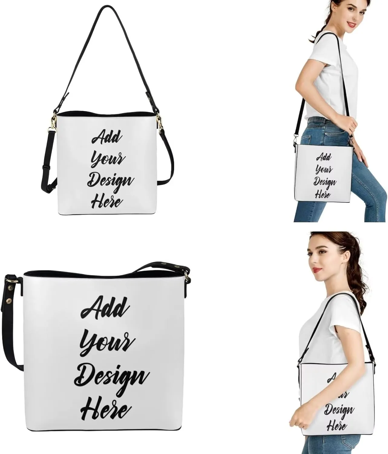 Women's Tote Bag Cross Body Purse and Matching Wallet 3 Piece Handbags Set PU Leather Hobo Bags for Women