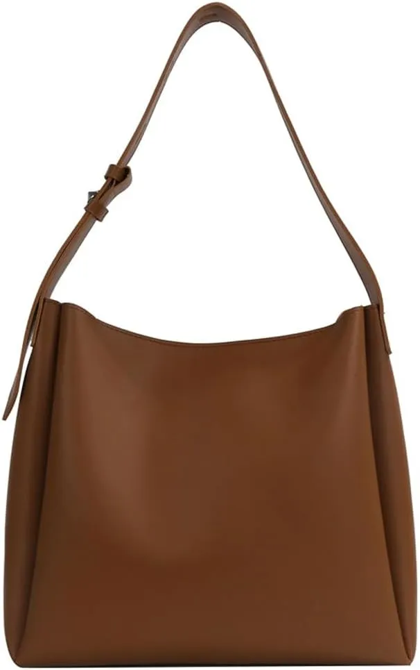 Womens Trendy PU Leather Tote Bags Large Bucket Shoulder Purse Soft Handbag Casual Working Top Handle Satchel 2pcs