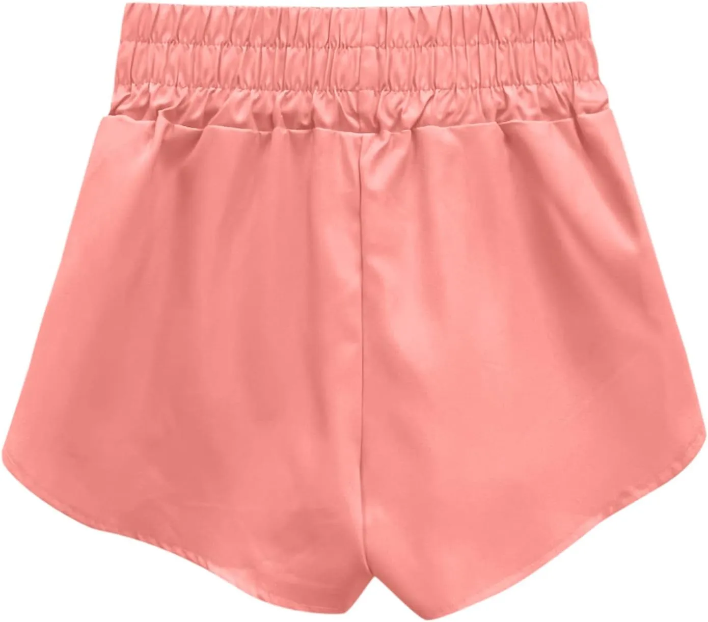 Workout Shorts Women With Pockets Smocked High Waisted Running Ruffle Shorts Athletic Sporty Gym Yoga Casual Shorts