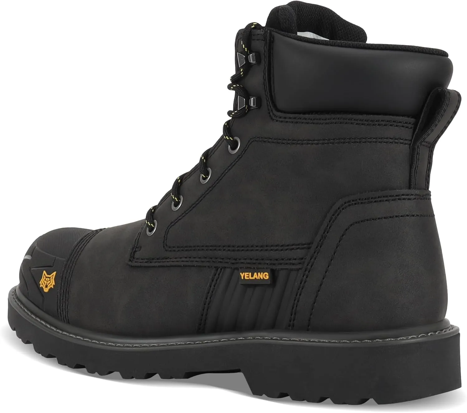 Yelang Men's Steel Toe Safety Work Boot Slip Resistant Puncture Utility Shoes 6 Inch For Industrial Construction Outdoor botas de trabajo para hombre